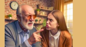 padre rimprovera la figlia